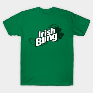 Saint Patrick's Day Bling Shamrock Pun Logo Parody T-Shirt